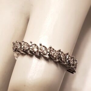 Diamond Woman’s ring 14k white gold new natural diamonds only